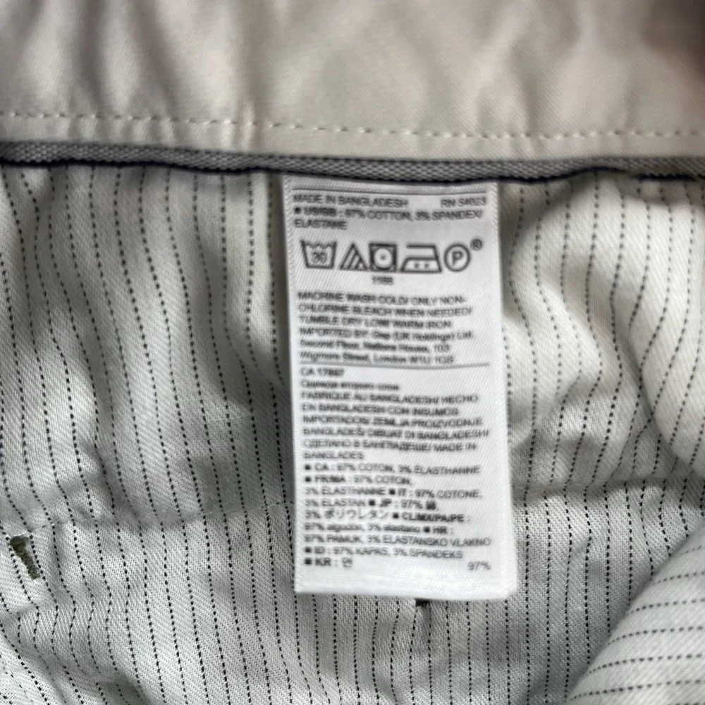 Banana Republic Shorts Mens 33 Green Aiden Chino Cotton Casual Classic Summer